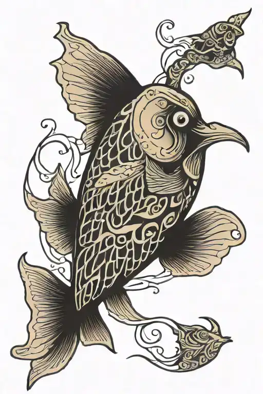 Totum Pole Fish Swimming