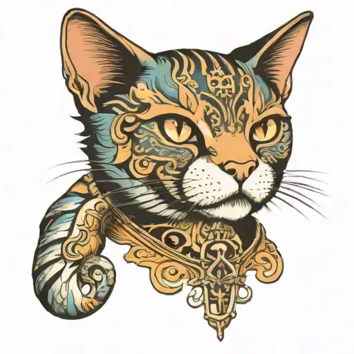 Cat With A Key Entry On The Chest