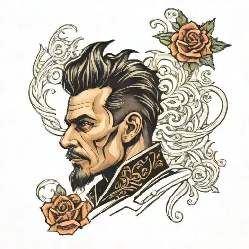 A Detailed Portrait Of Vasil Levski In A Neotraditional Style