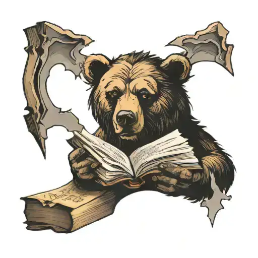 Ripped Up Book With Bear