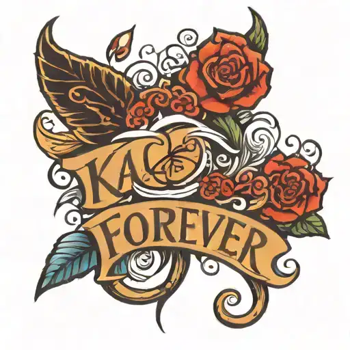Kaila Forever Written In Script With Hearts