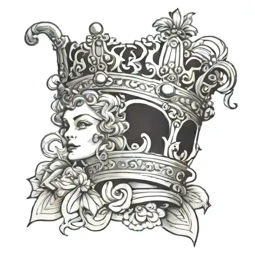 Queens Crown On Top Of Capital C