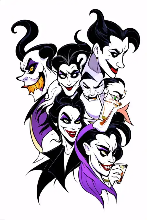 All The Disney Villains In A Bar