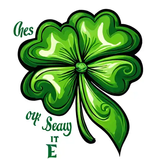 Shamrock With Irish Under It In Cursive