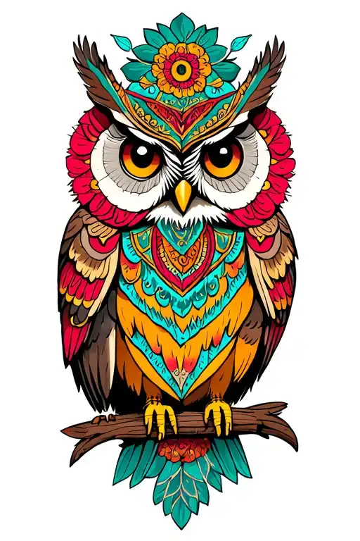 Folk Art And Owl