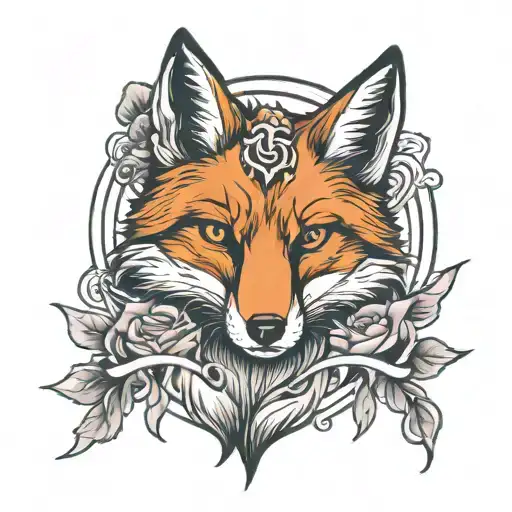 Fox Head Tattoo Holding