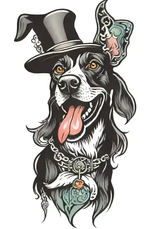 Dog With Tongue Hanging Out