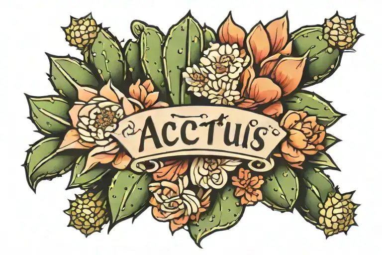 Name In Middle Of A Cactus