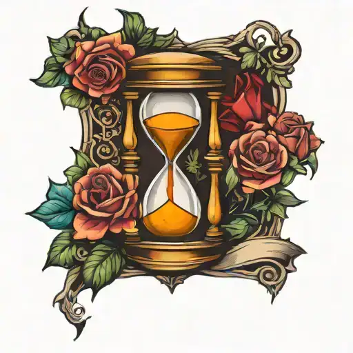 Hourglass Combined With Love
