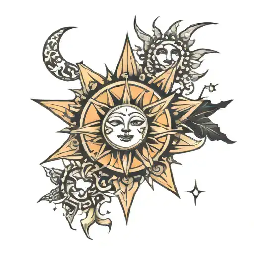 Sun Star Moon And One