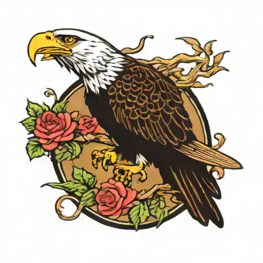 Bald Eagle And Jaguar Climbing