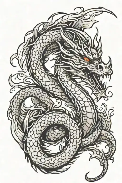 Dragon With Black Color