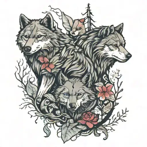 Wolves And Bears In A Mystic Forest But They Are Corrupted