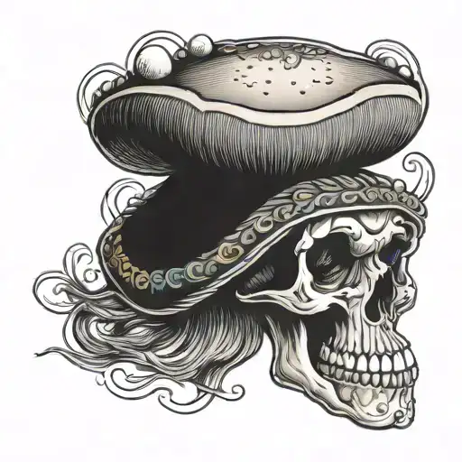 Mushroom Whit Mexican Head
