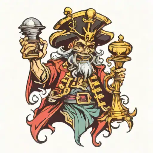 Pirate King Chess Piece