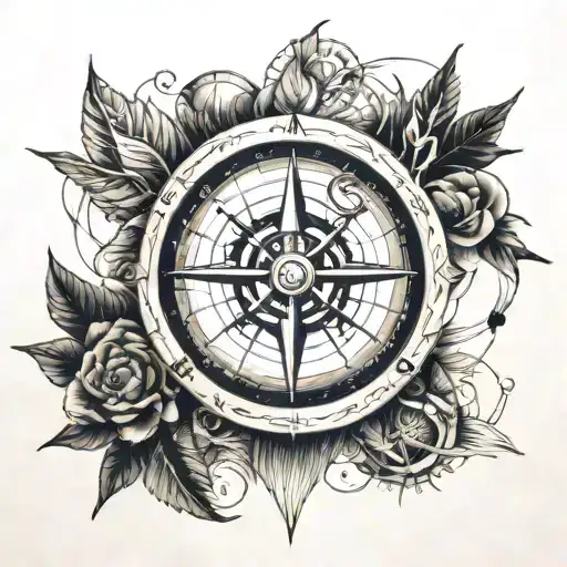 Nautical Compass With Earth Inside