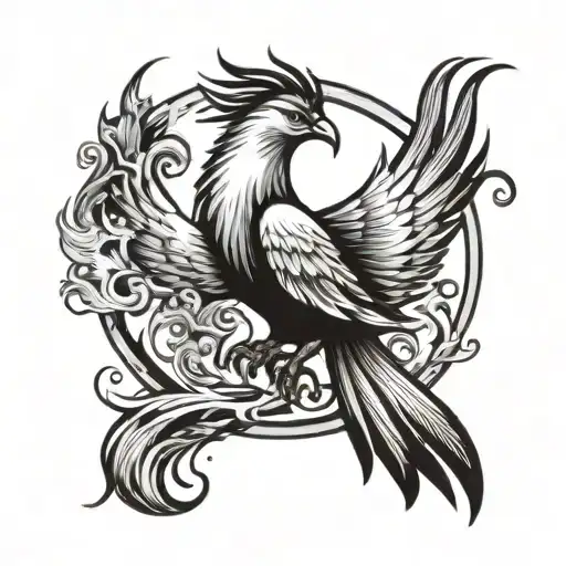 Phoenix In Circle