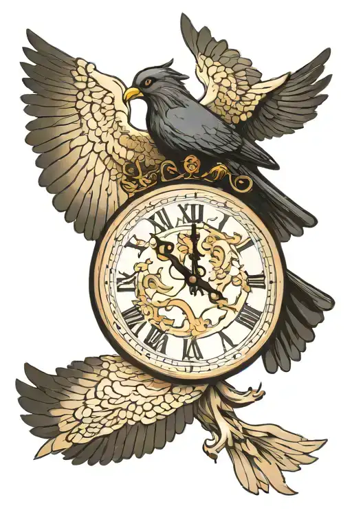 Zeus Maps Clock Pigeon Flying Towards