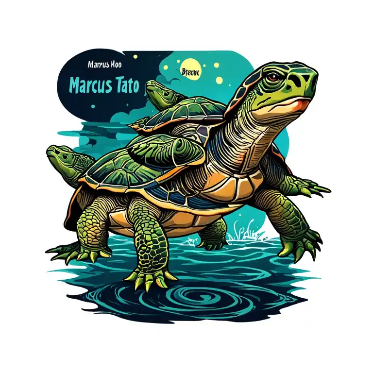 Turtles With Names Marcus And Brooke