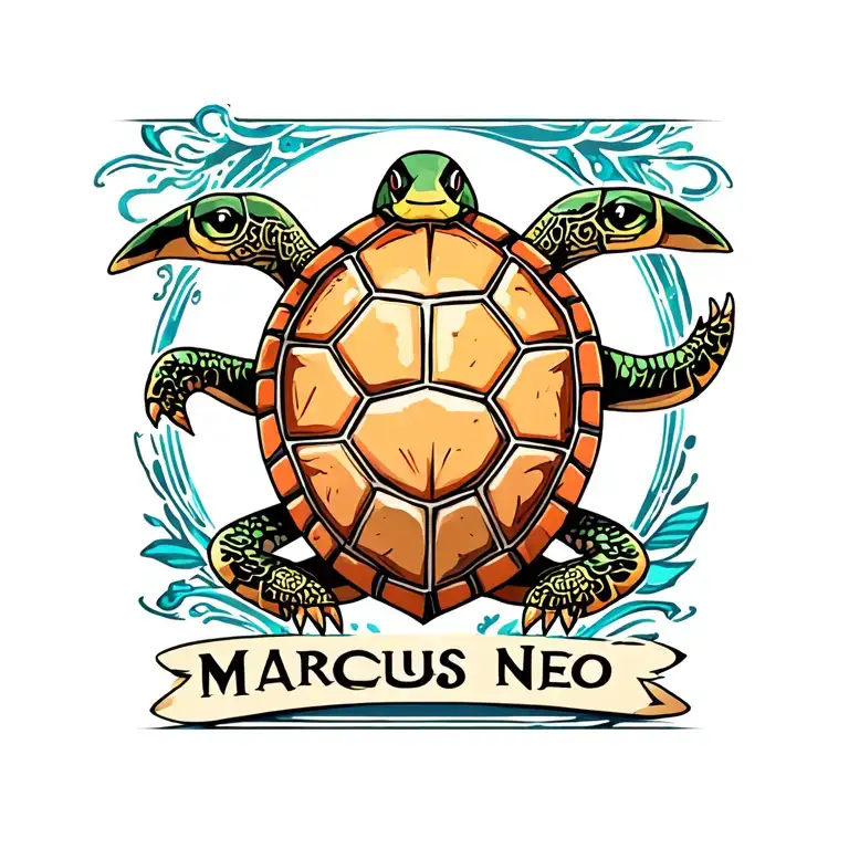 Turtle With Names Marcus
