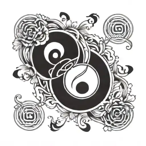 Infinity And Ying Yang Symbol