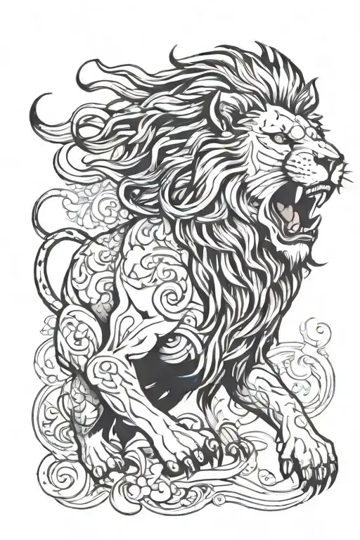 Lion And Agressive