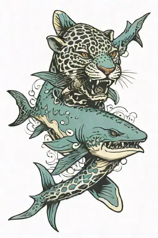 A Jaguar Shark Swimming