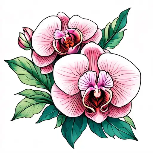 Orchid And Carnation Flowers