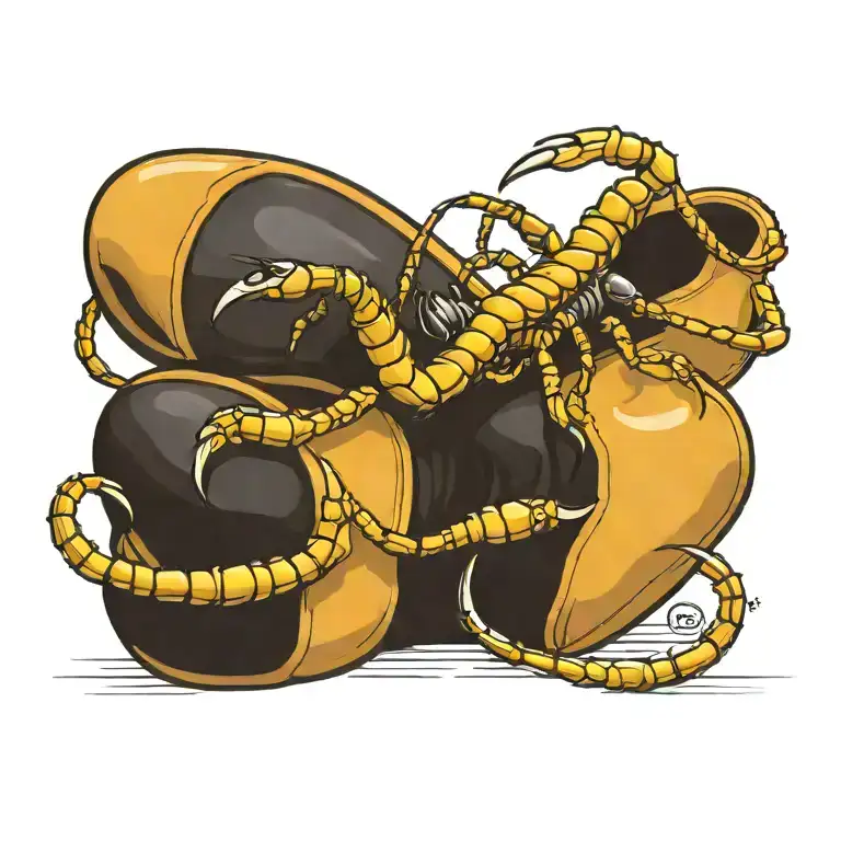 Scorpion Crawling Out Of Shoe