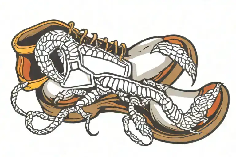 Scorpion Crawling Out Of A Mens Shoe