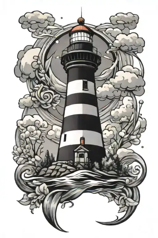 Lighthouse And Cn Tower Entwined