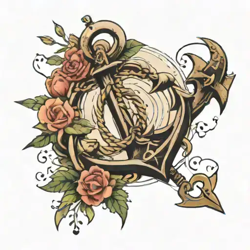 Anchor With Initials Jrk Inside