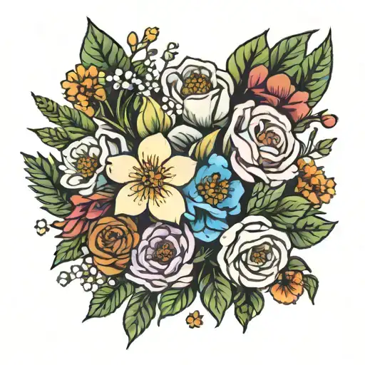 Small Multi Birth Flower Bouquet