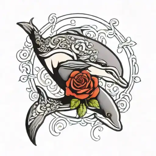 Dolphin Made Of Roses