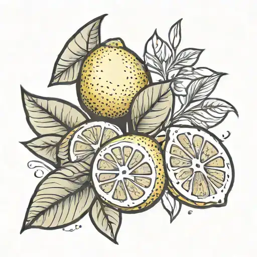 Lemon With Leaf