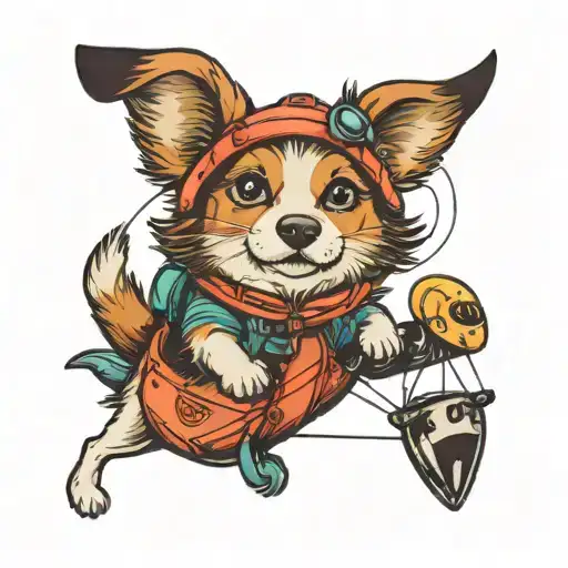 Dog Cat Paragliding Guy