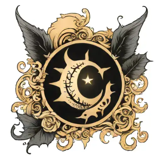 Moon With Truth Symbol From Magical Symbols Of The Elves Of The Fyn