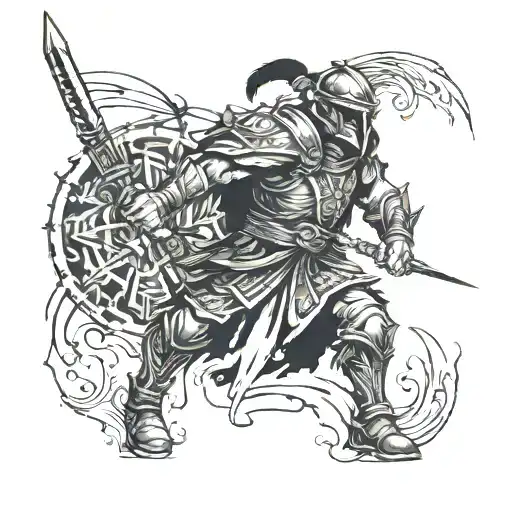 Warrior Of War And Blood