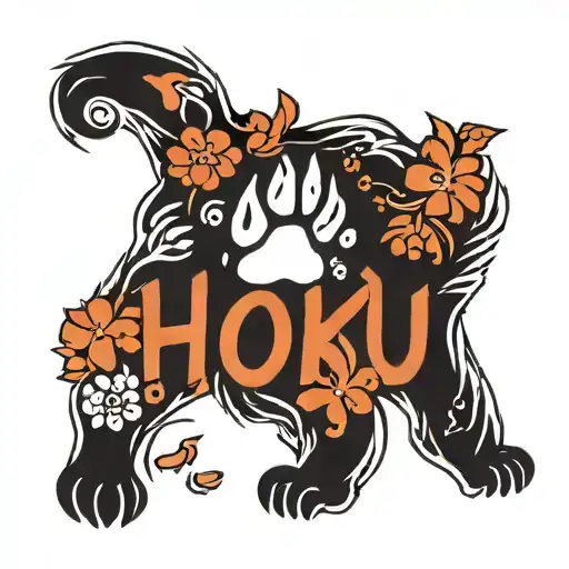 Word Hoku With Paw Print Inside