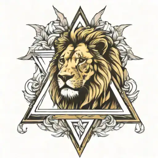 Lion Inside A Triangle