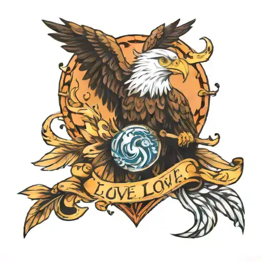 Eagle Love And Marbling