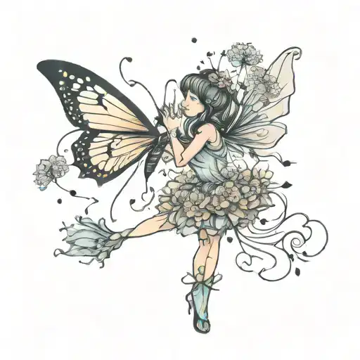 Dandelion Butterfly Fairy