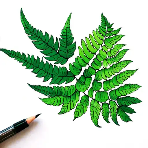 Make A Color Sketch Of A Fern