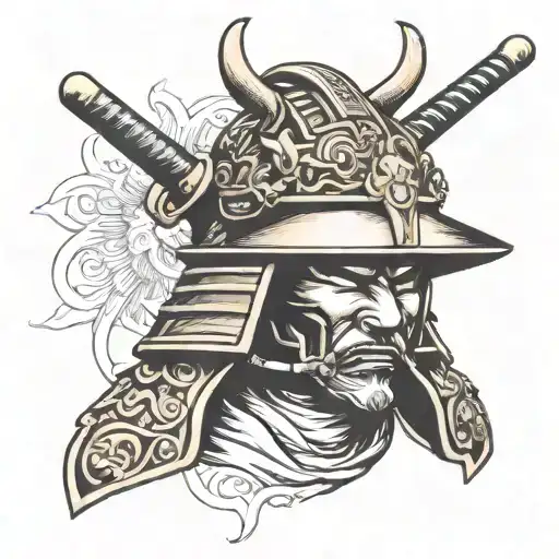 Samurai Helmet And Wind Bars