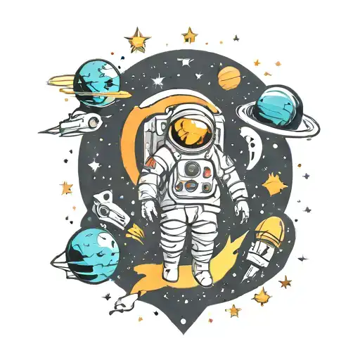 Minimal Colorful Space Themed