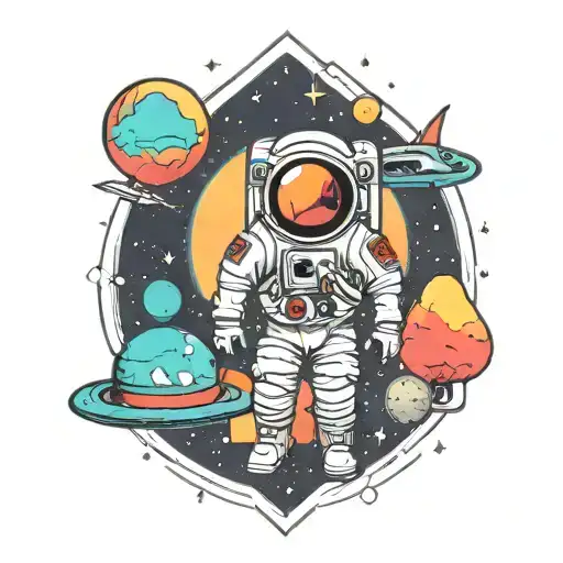 Minimal Colorful Space Themed