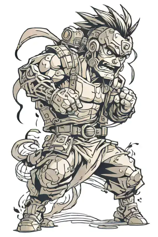 Create A Tattoo Of A War Between Cartoon And Anime Characters To Put On Your Entire Arm