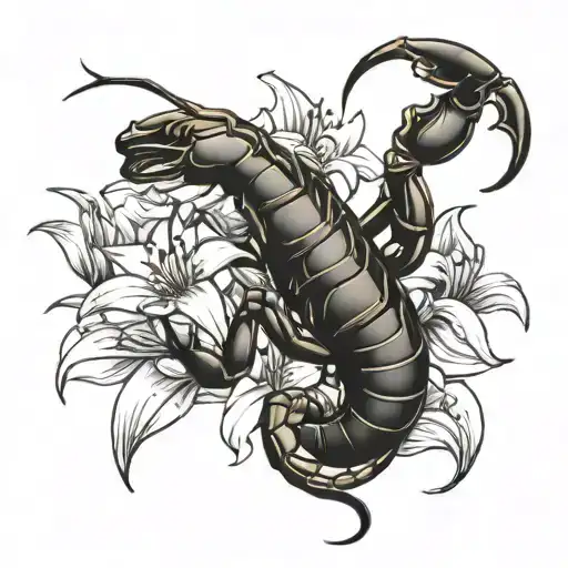 Scorpion And Lilies