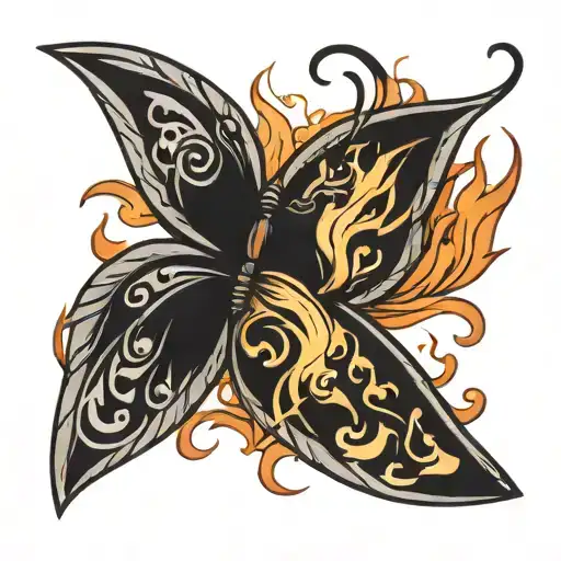 Butter Fly Fire Flames