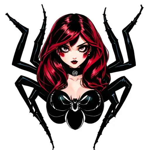 Spider Lillie With Black Widow